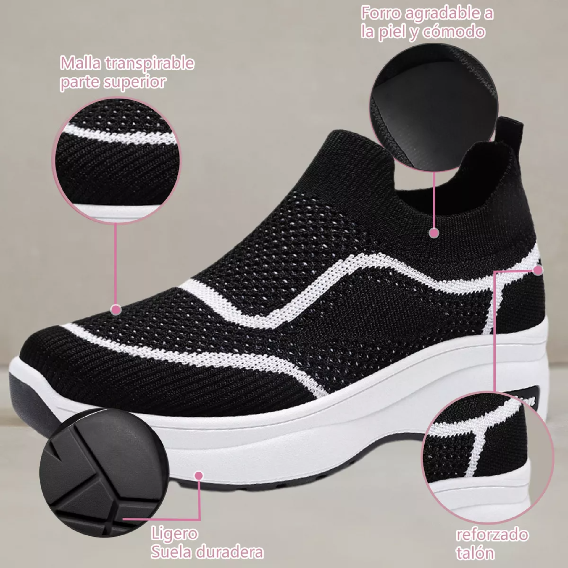 Zapatos Ortopedicos Mujer Con Plataforma Tenis Casuales Dama talla 4.5