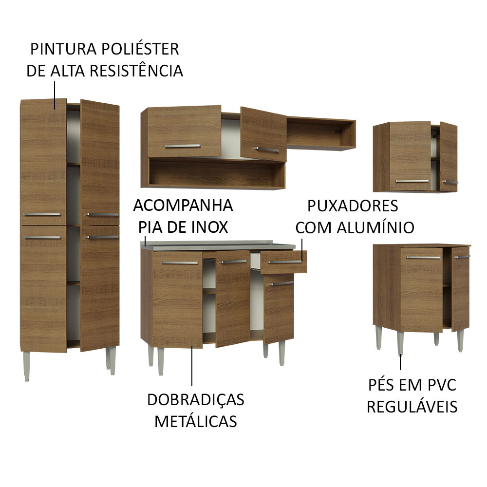 Cocina Integral Completa Modular Madesa Emilly Con Tarja MM 08