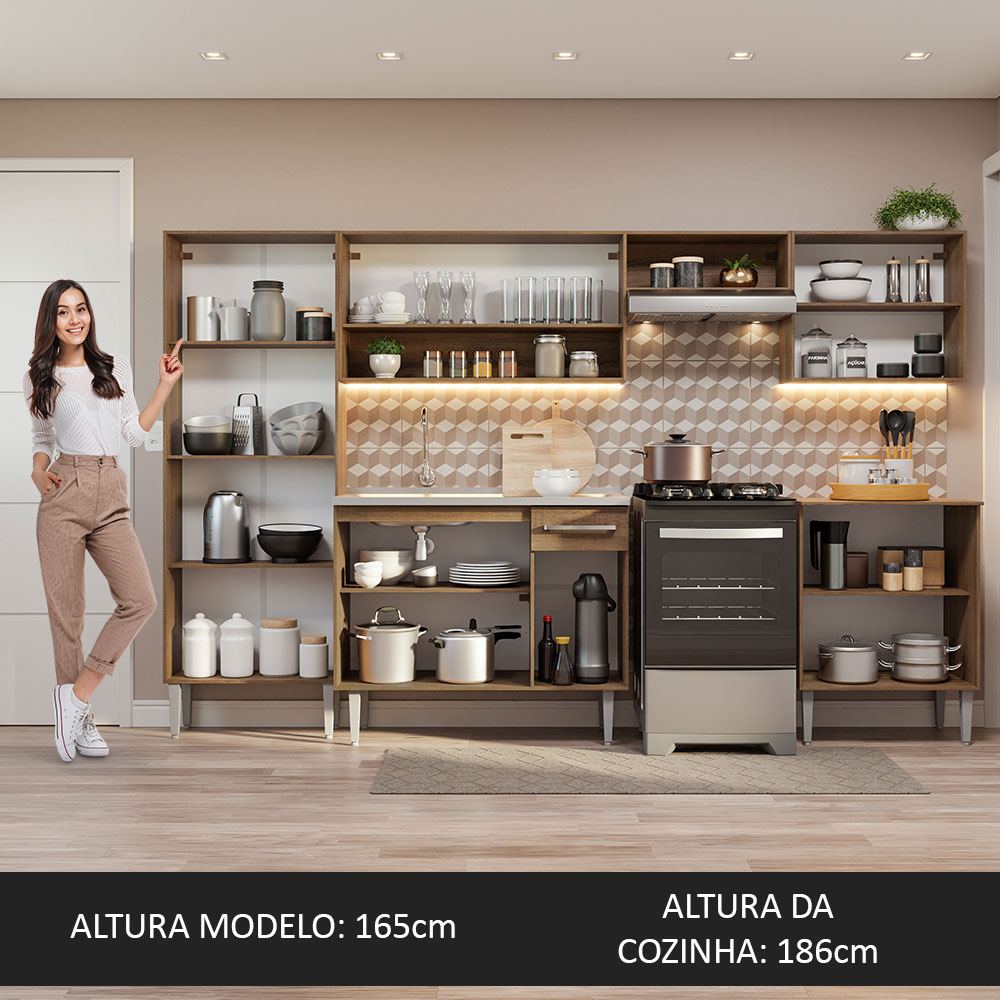 Cocina Integral Completa Modular Madesa Emilly Con Tarja MM 08