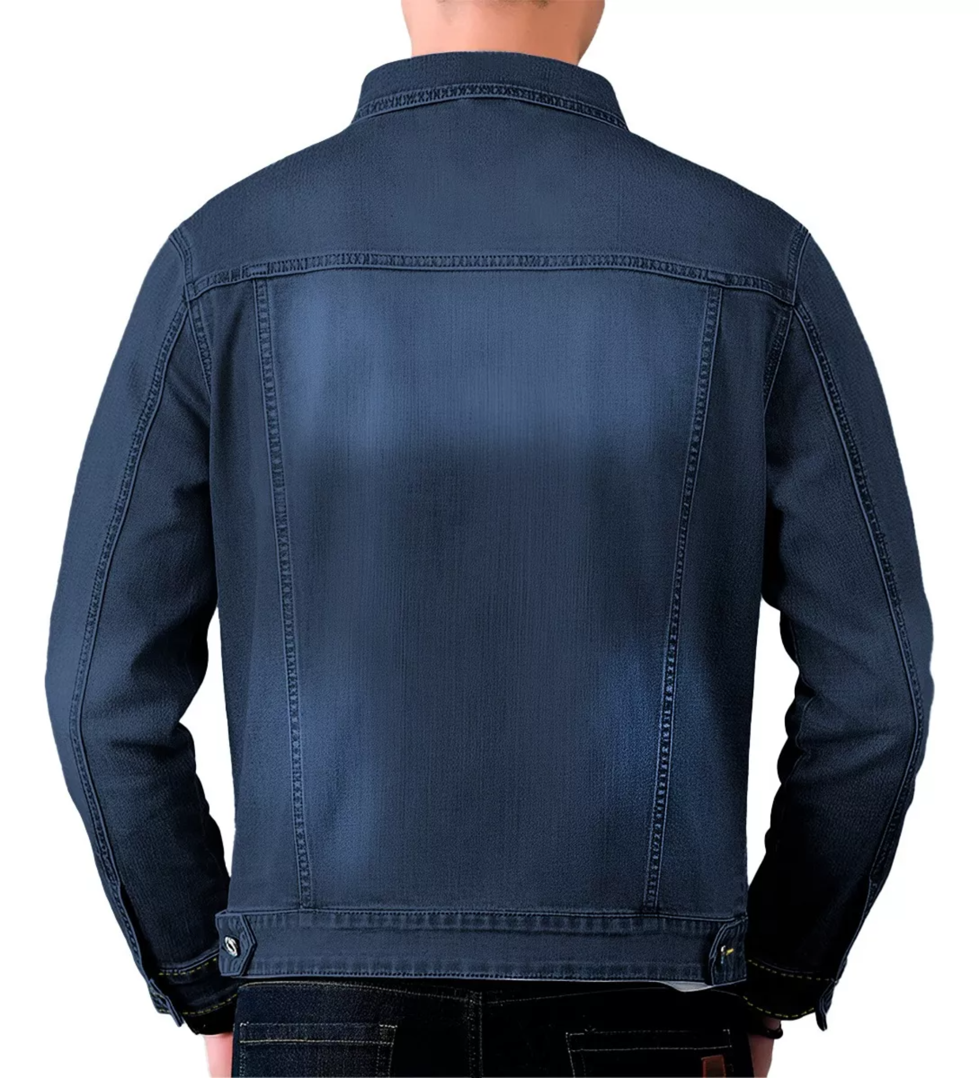 Chamarra De Mezclilla Para Hombre Con Bolsillos Denim