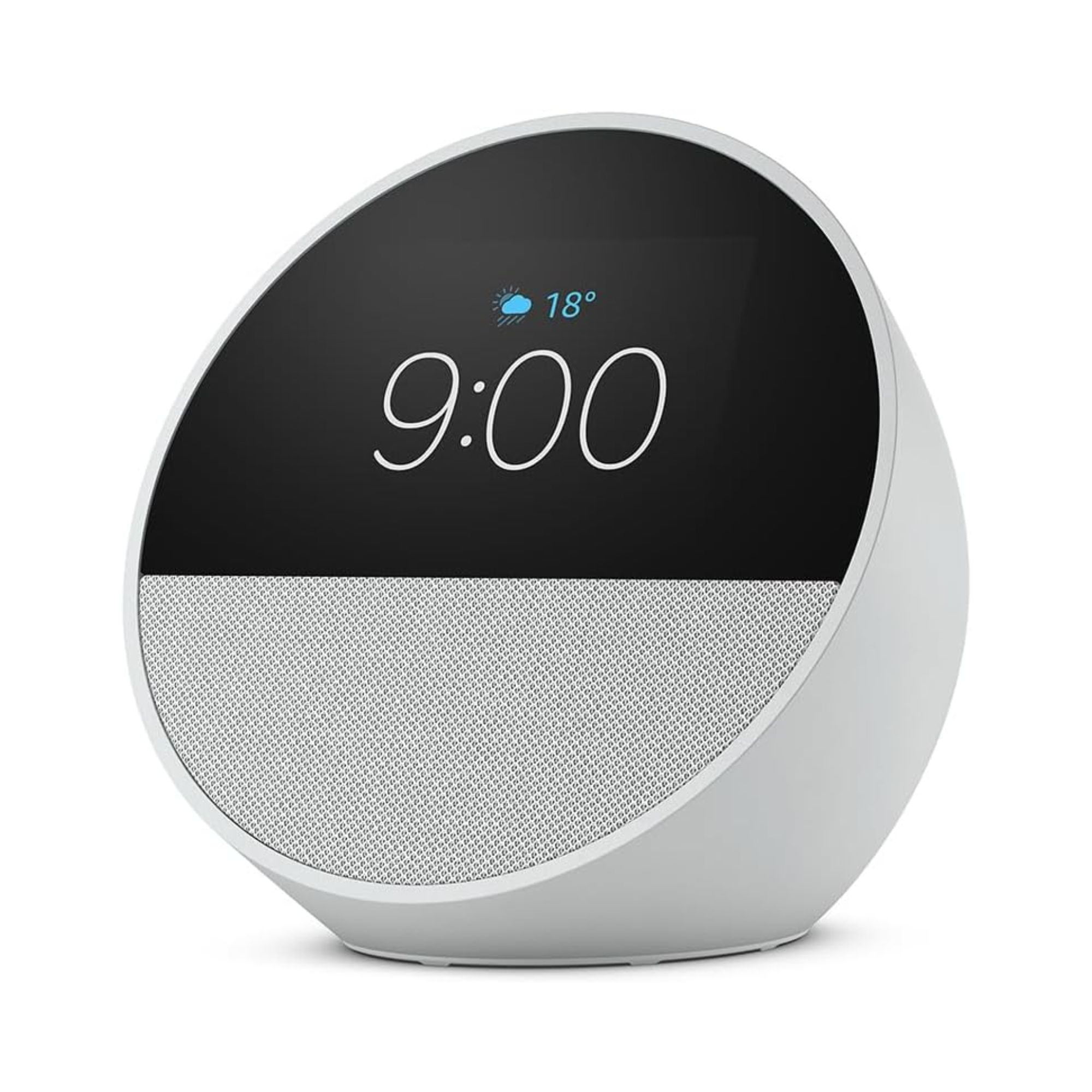 Amazon Echo Spot (modelo 2024) con asistente virtual Alexa, Blanco 
