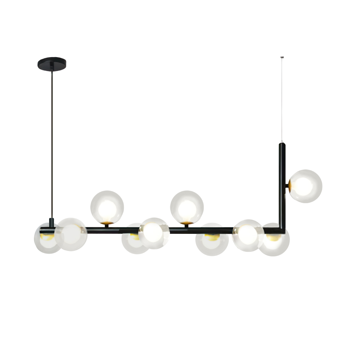 Lampara de techo estilo industrial Lámpara colgante molecular 6 luces