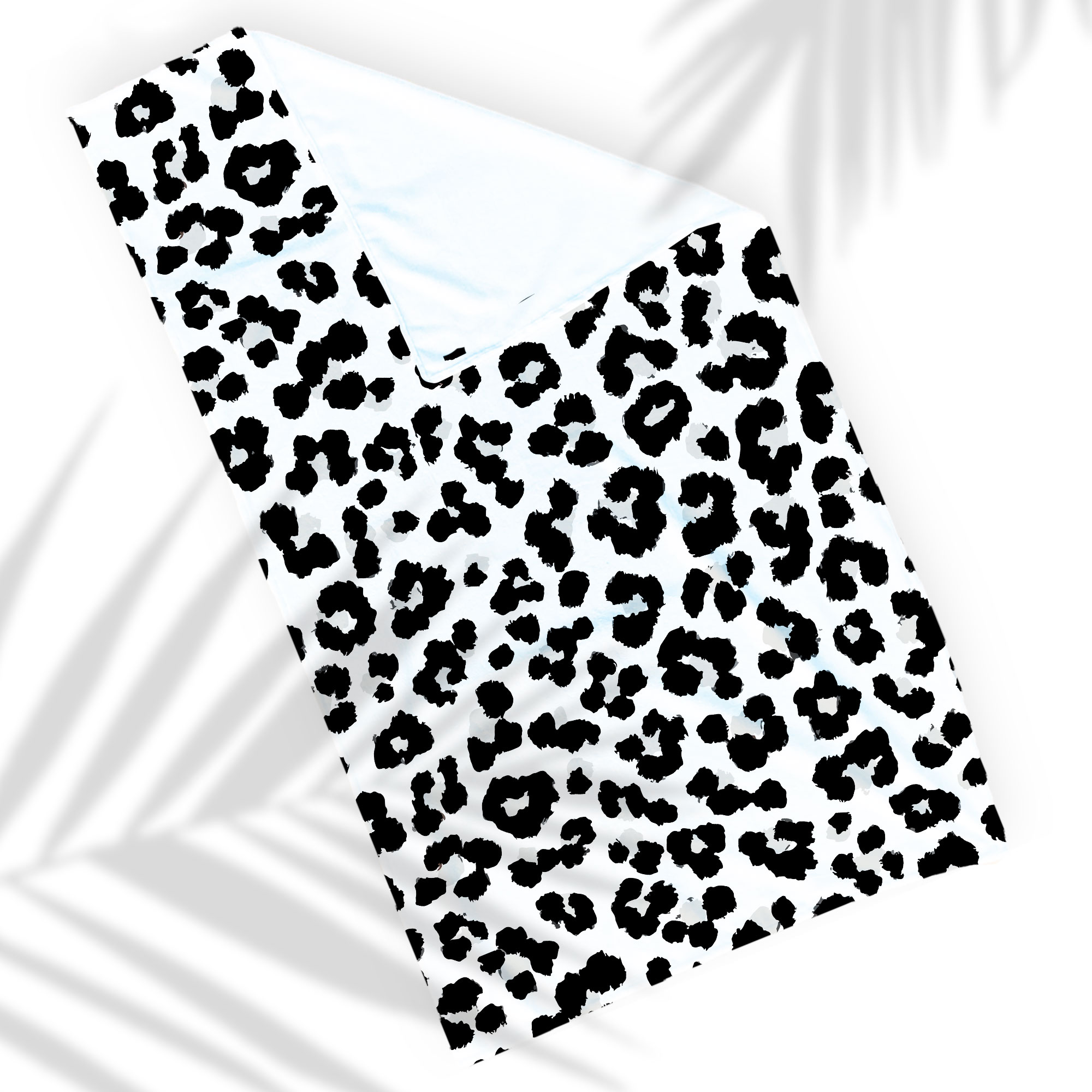 Toalla de Baño Diseño de Animal Print de Leopardo Blanco Ligera Y Suave Alta Calidad.