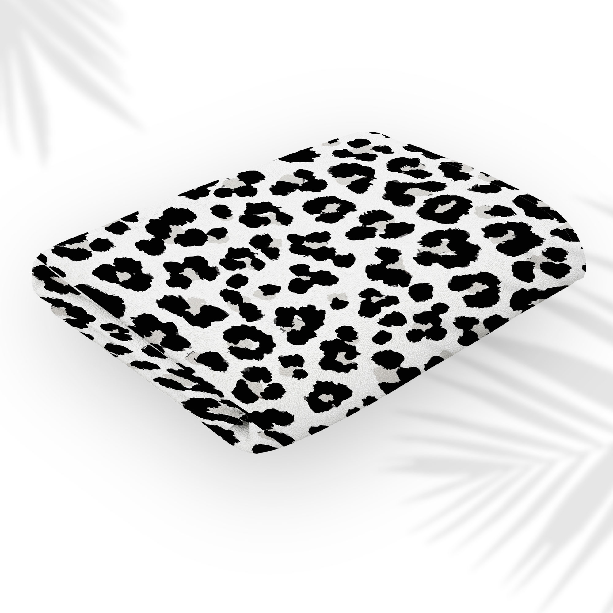 Toalla de Baño Diseño de Animal Print de Leopardo Blanco Ligera Y Suave Alta Calidad.