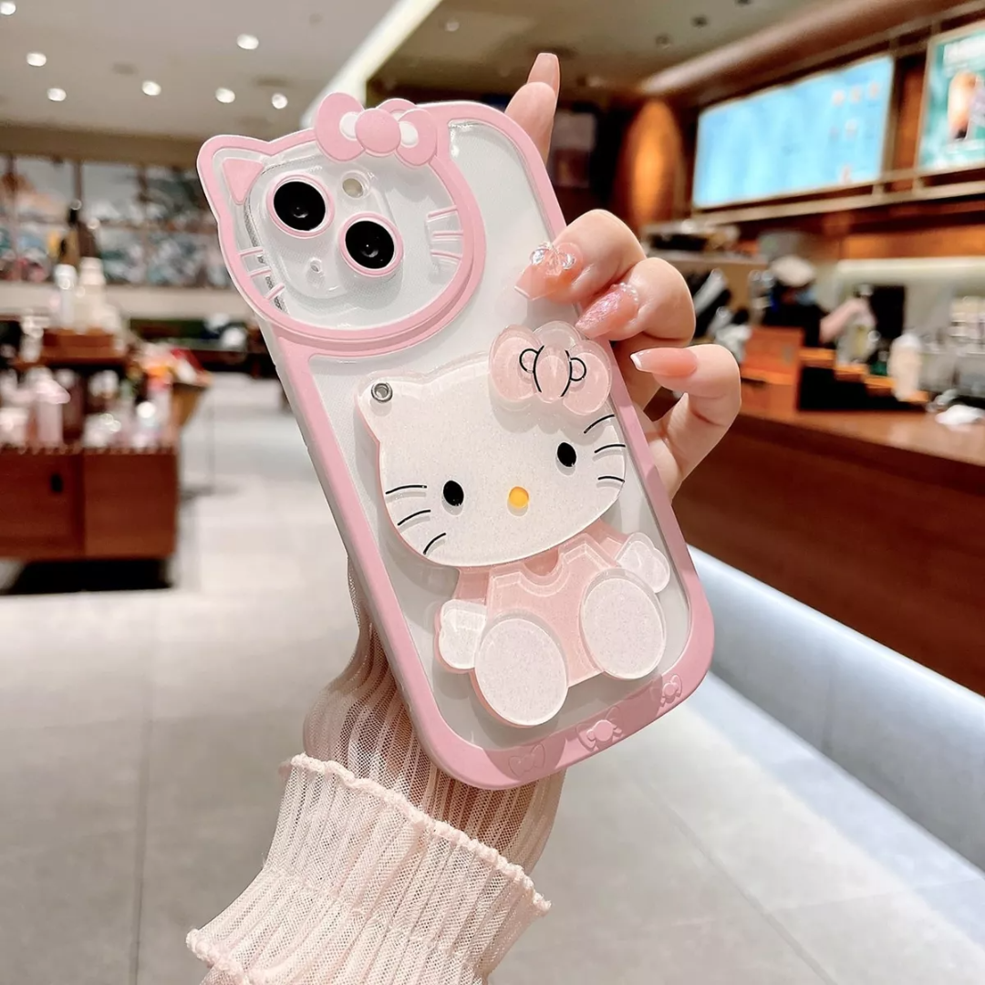 Para iPhone Funda,mirror+silicone Phone Case Gatito Kawaii IPHONE 13 PROMAX