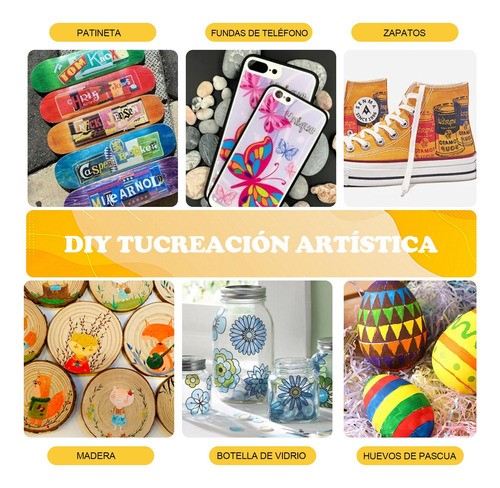 Marcadores Acrílica Pincel Plumones Punta Pincel 48 Colores
