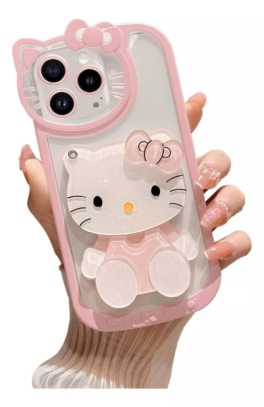 Para iPhone Funda,mirror+silicone Phone Case Gatito Kawaii IPHONE 13 PROMAX