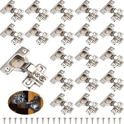 Bisagra Bidimensional Brazo Corto 35 Mm 10 Pares plata