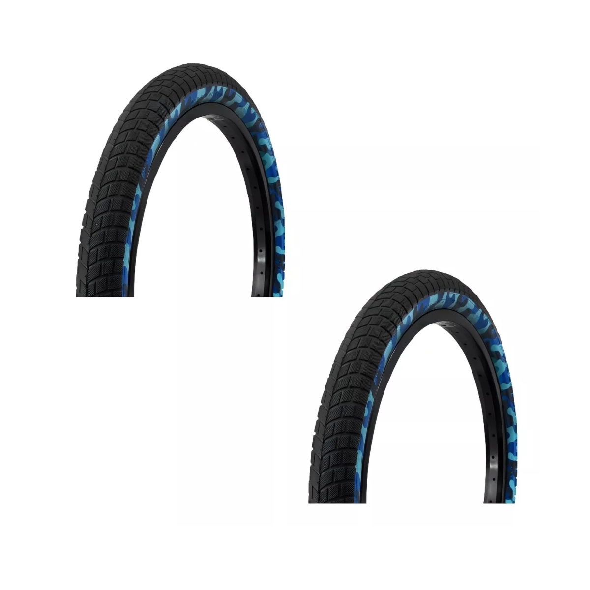 Dos Llantas C/ Cámaras 20 X 2.125 Camuflaje R-20 BMX Cross Azul ENDY