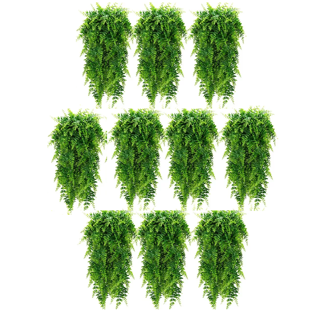 Set 10pzs Helechos Planta Artificial Colgante Boda Fiesta Pared