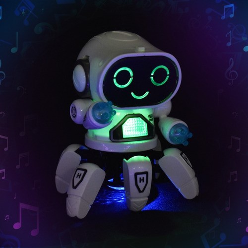 Juguete Robot Bailarín Con Luces Y Sonido BLANCO