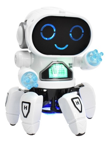 Juguete Robot Bailarín Con Luces Y Sonido BLANCO
