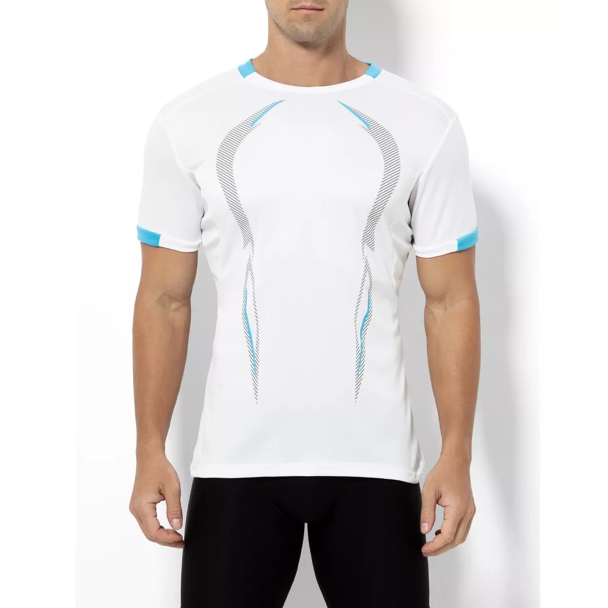 Playera 3 Piezas Deportiva Compresión Correr Gym Talla Negro, Gris, Blanco Talla G