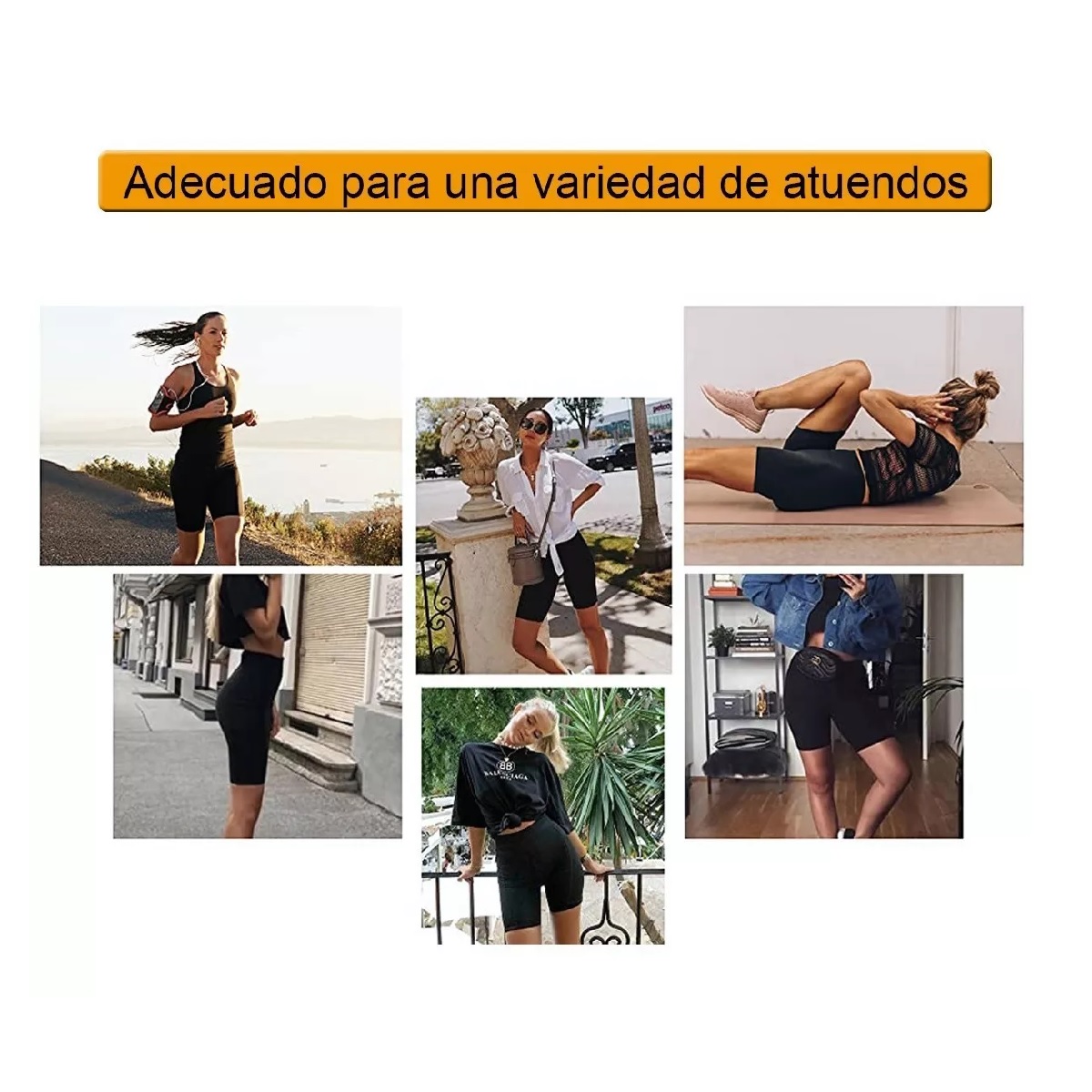 Short Licra Deportiva Gym Correr Super Calidad Bolsa Celular Negro Talla G