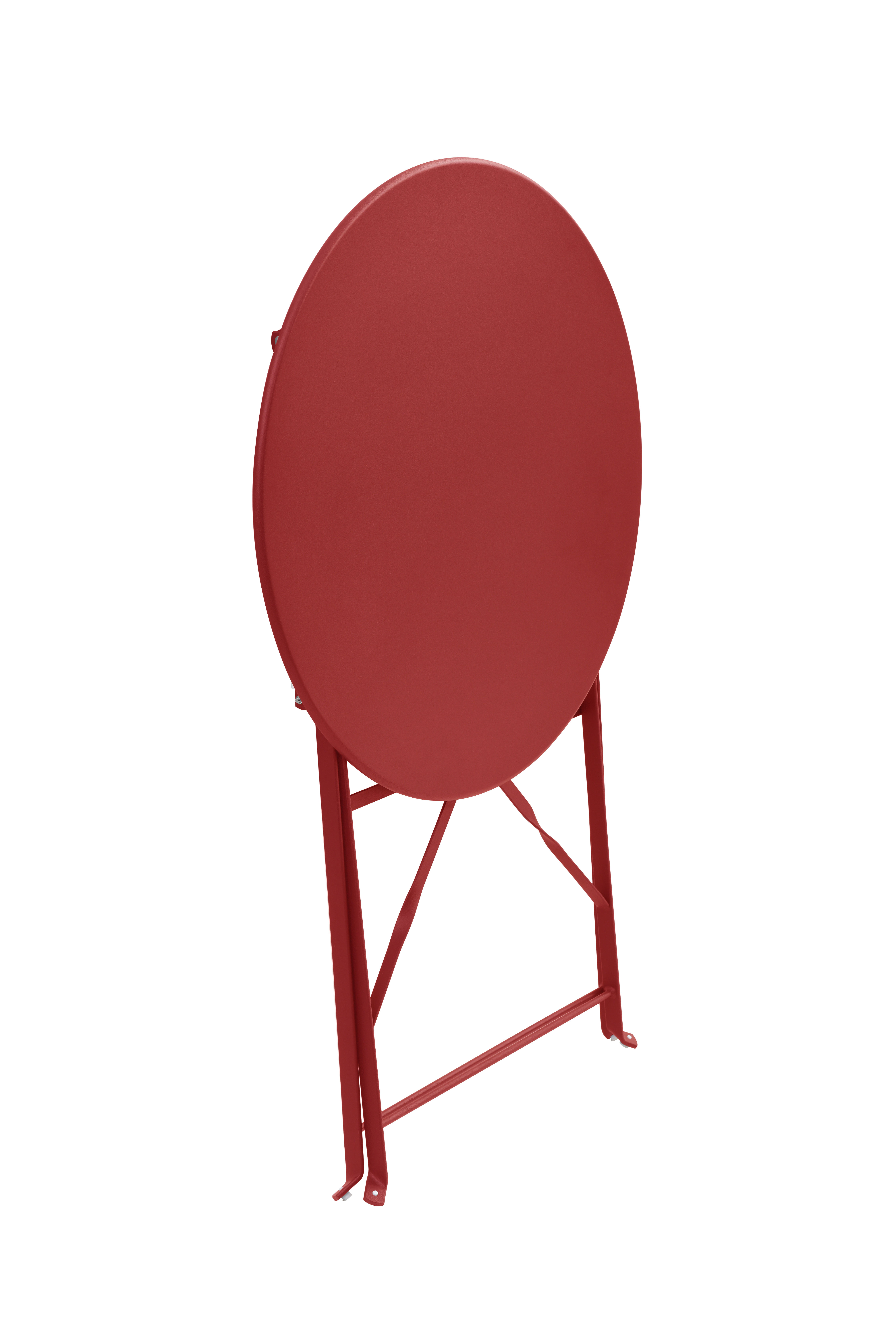 Juego de Mesa Rojo para Exterior con 2 Sillas Plegables de Uso Rudo Fabricado en Acero