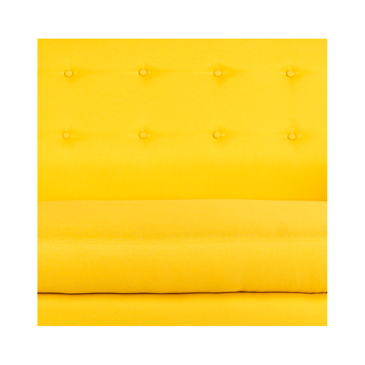 Sillón Individual con Tapizado Amarillo Estructura de Madera Sólida