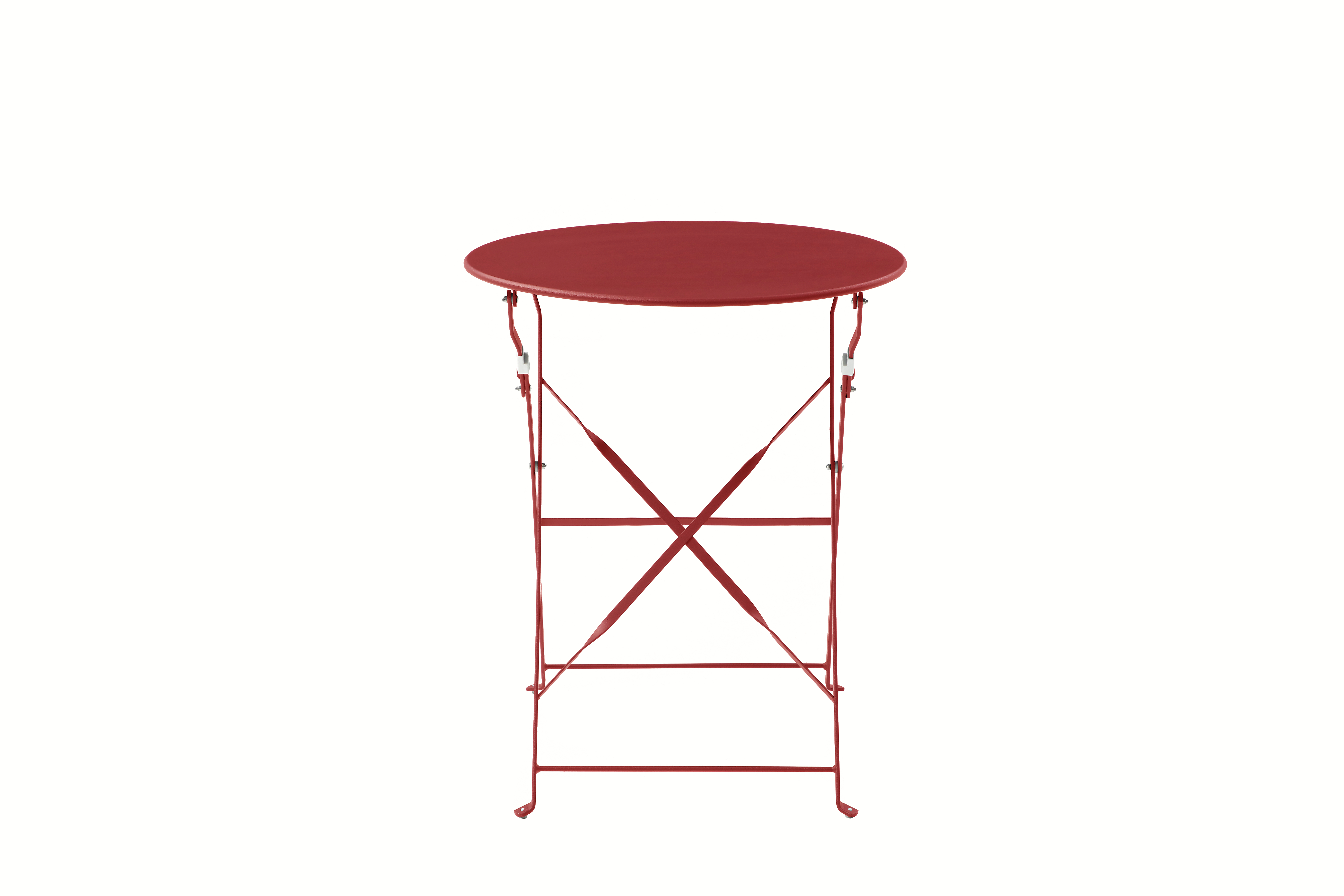 Juego de Mesa Rojo para Exterior con 2 Sillas Plegables de Uso Rudo Fabricado en Acero