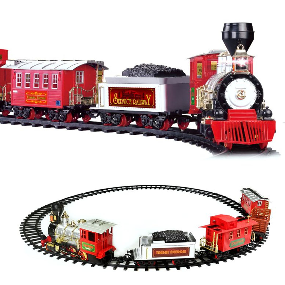 Tren Navideño 5 Vagones 35 piezas