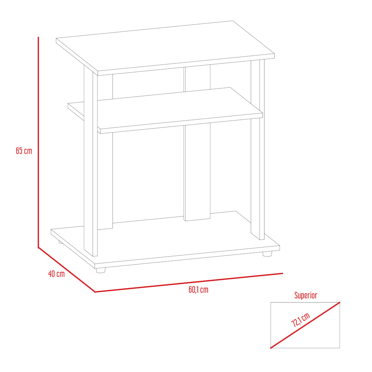 Mesa armable para TV de 32 pulgadas modelo Super Eco