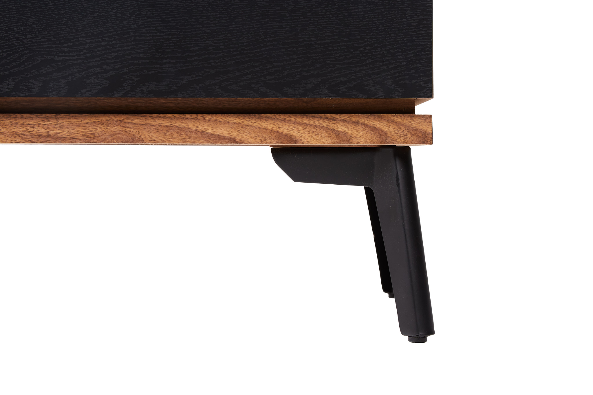 Buró Negro con 2 Cajones con Corredera de Extensión. Estructura de Madera MDF
