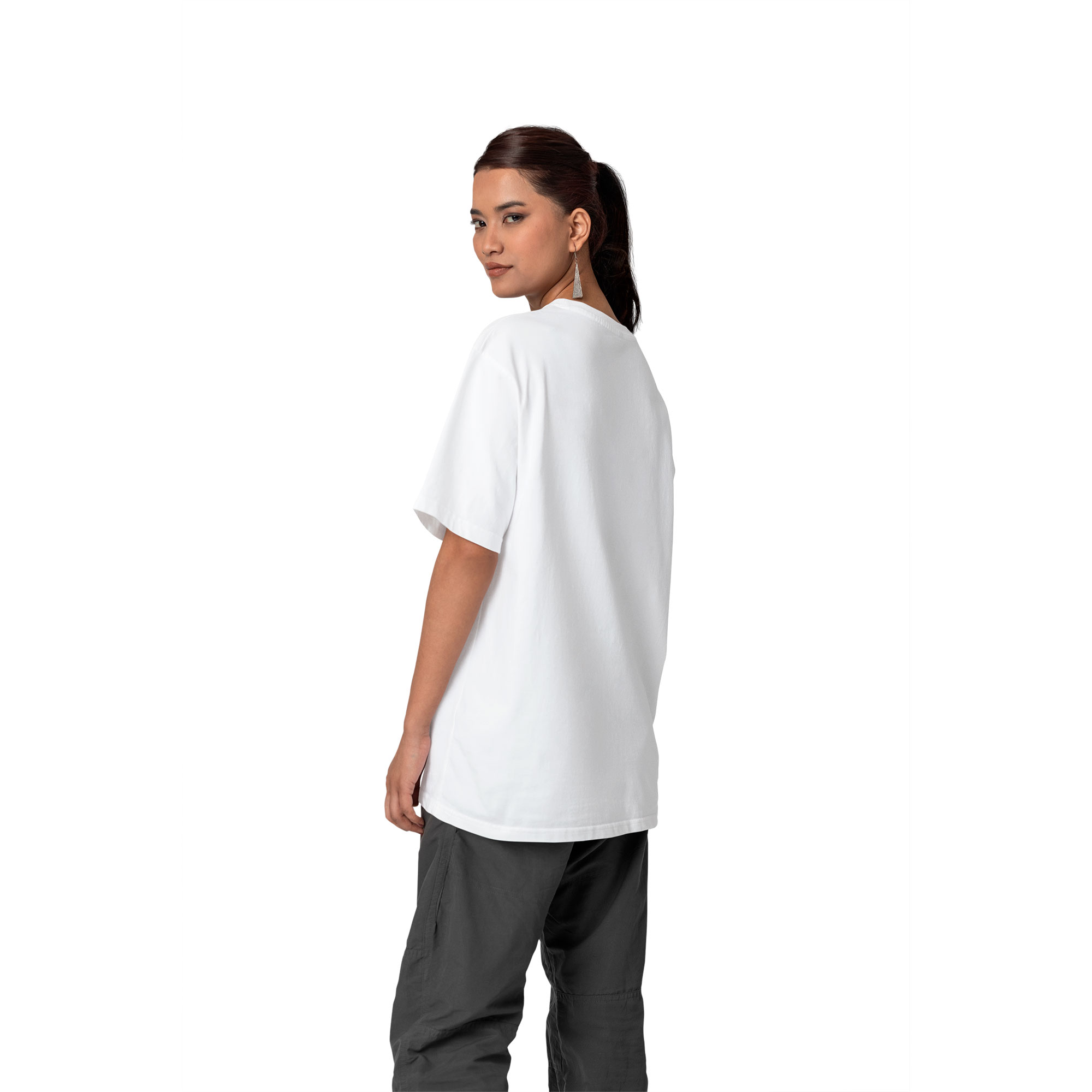 Playera Oversize de Manga Corta Unisex con Diseño de Spring Blanca Cómoda y de Alta Calidad