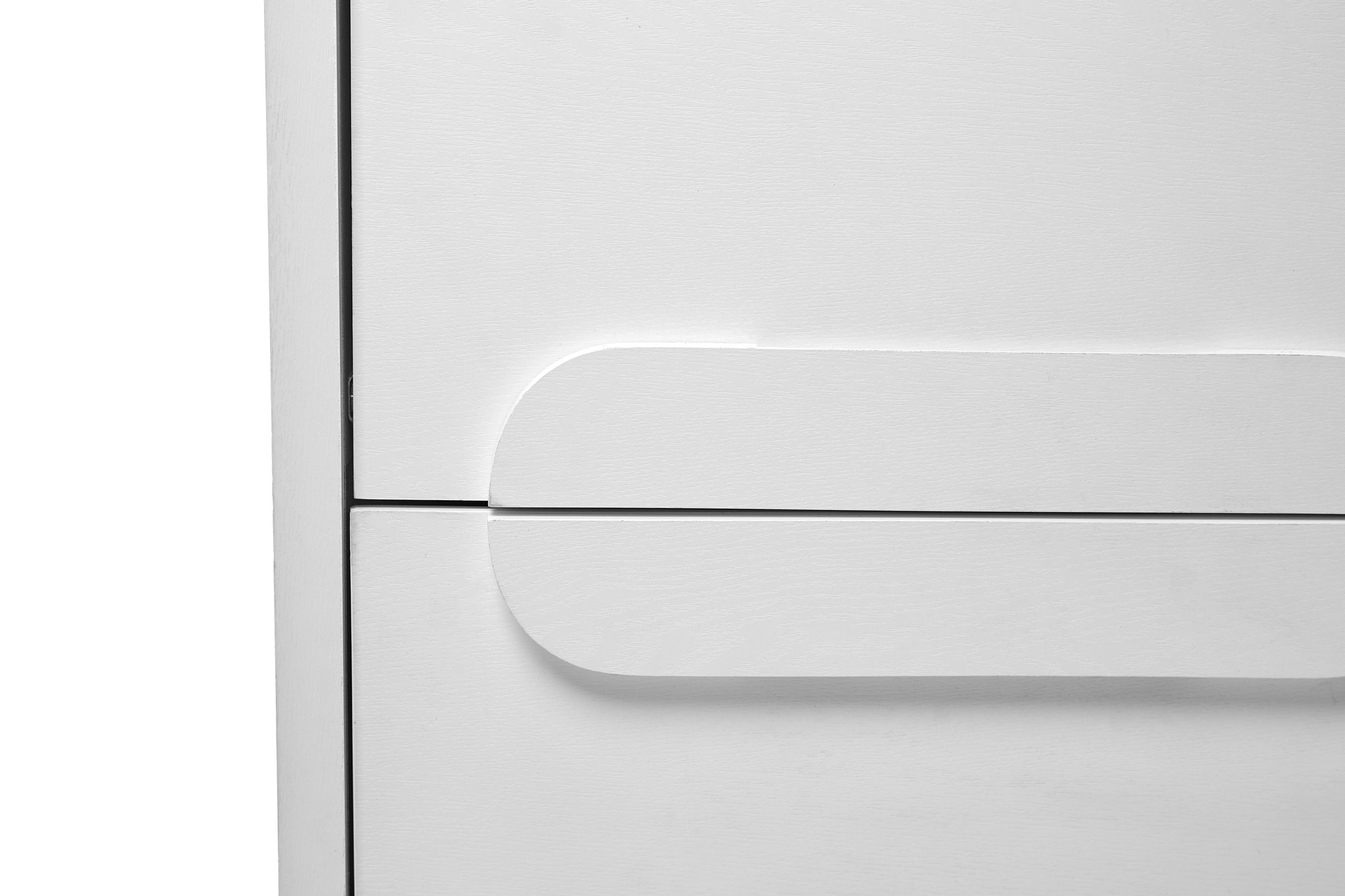 Buró Color Blanco con 2 Cajones, Soporte Metálico y Estructura de Madera MDF