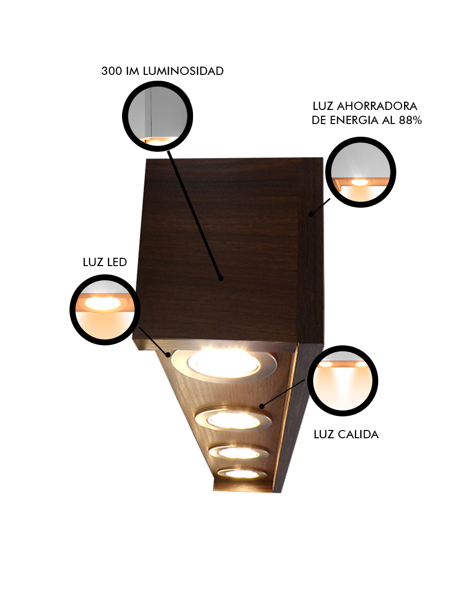 Lampara Para Interiores DALIL Con Cubrefoco Decorativo