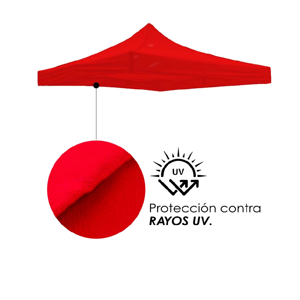 PAQUETE DE 2 REPUESTOS DE LONA PARA TOLDO IMPERMEABLE Y DURADERA 2X2. 
