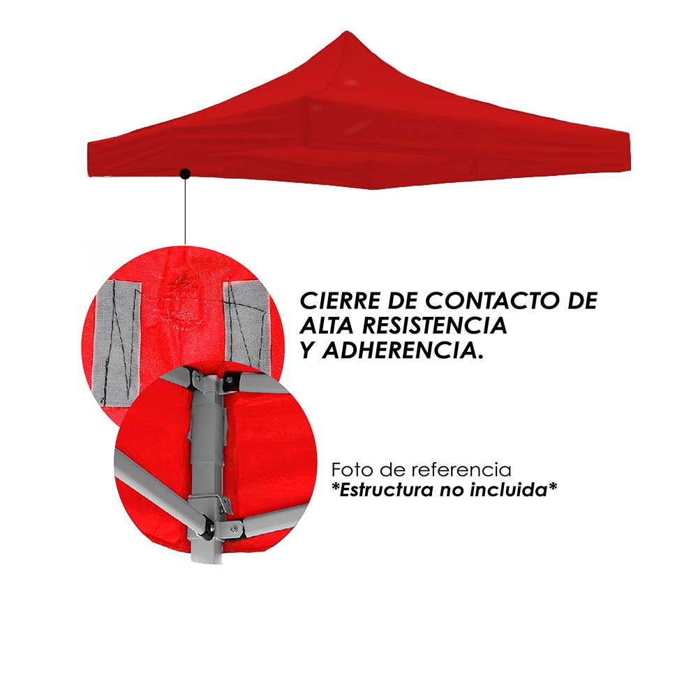 PAQUETE DE 2 REPUESTOS DE LONA PARA TOLDO IMPERMEABLE Y DURADERA 2X2. 