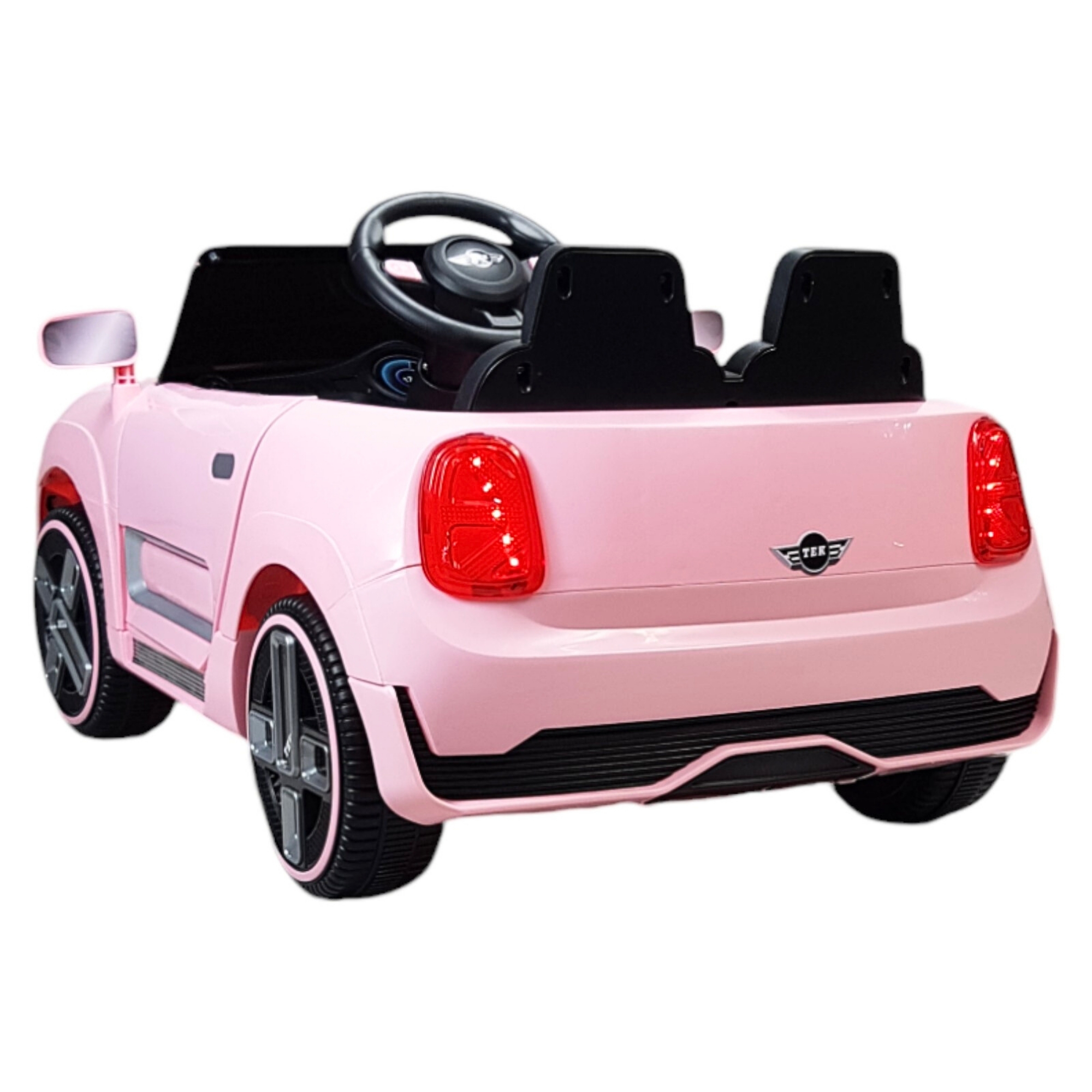 Montable Electrico para Niños Cooper con Control Remoto Luz Led 12v - Rosa
