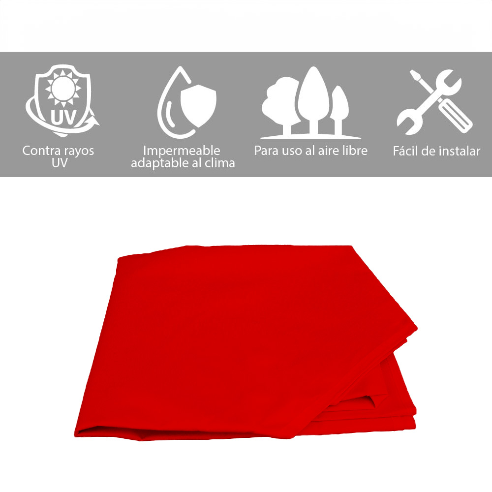PAQUETE DE 2 REPUESTOS DE LONA PARA TOLDO IMPERMEABLE Y DURADERA 2X2. 