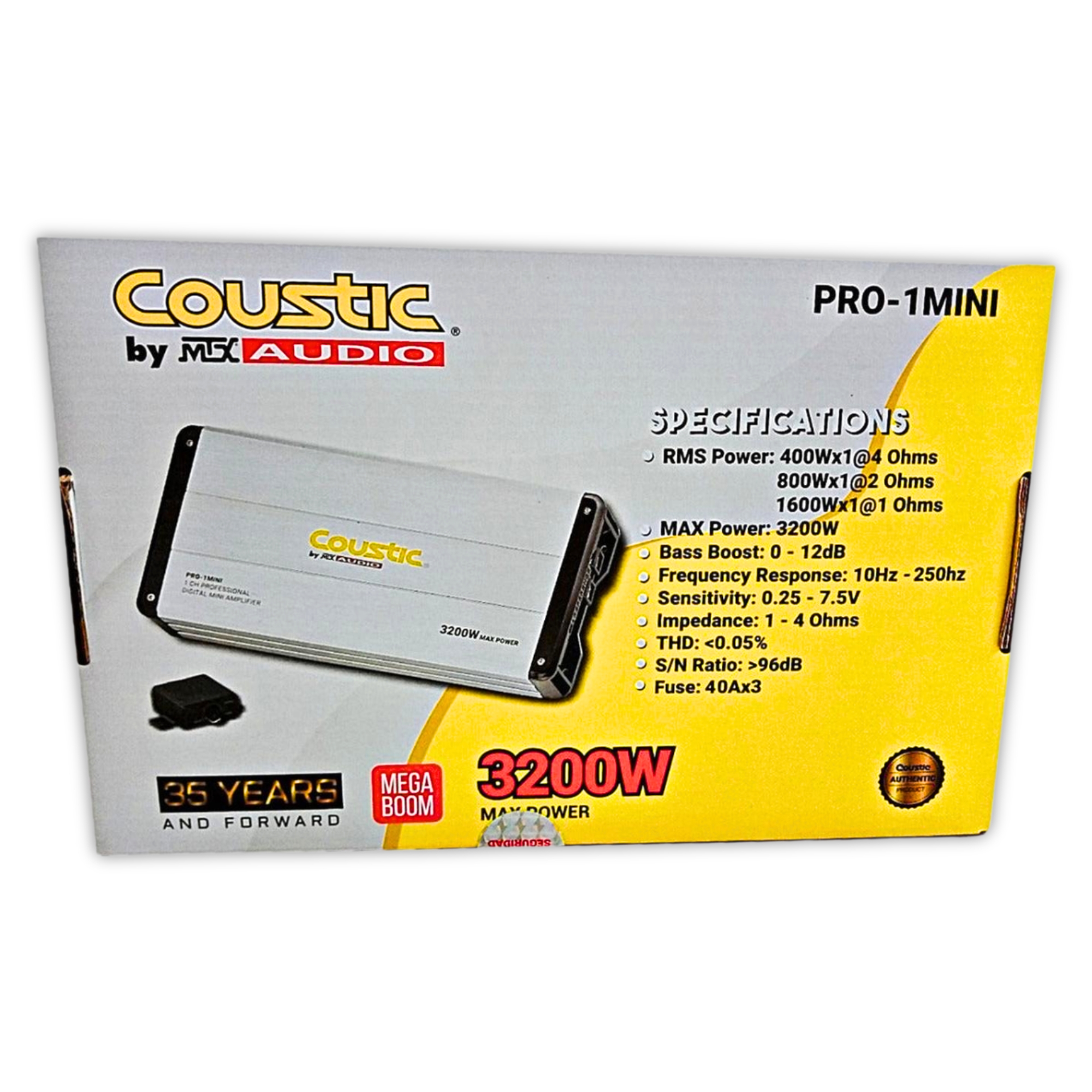 Amplificador 1 Canal Clase D 3200watts Coustic PRO1MINI