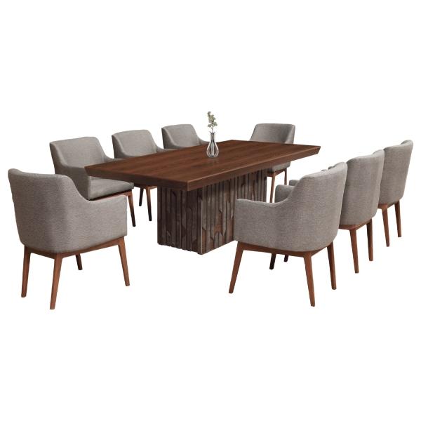 Comedor 8 Sillas Sidney Nogal - Kessa