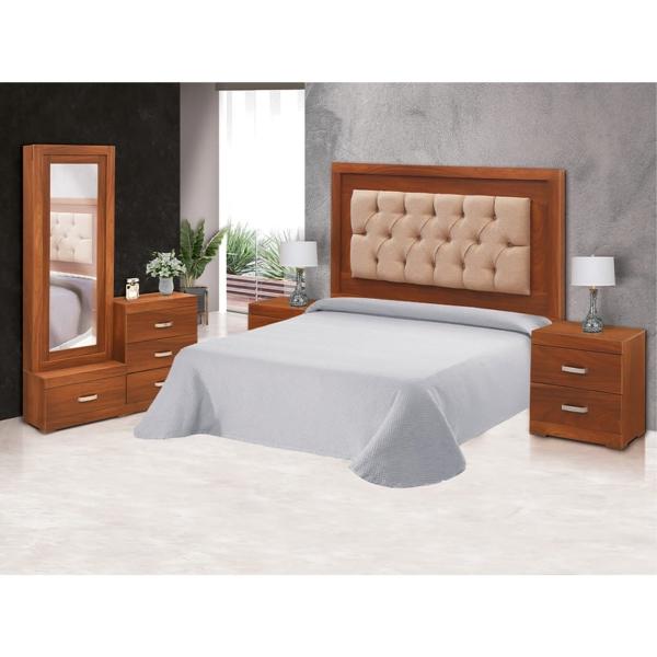 Recamara King Size Venecia 5 Piezas Nogal - Kessa