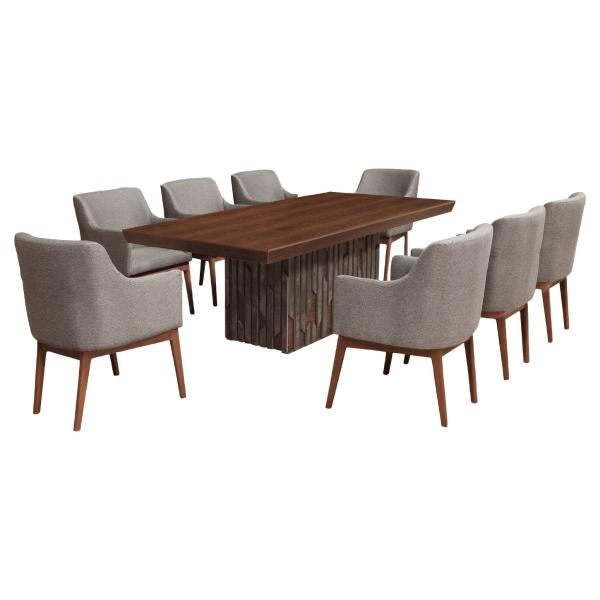 Comedor 8 Sillas Sidney Nogal - Kessa