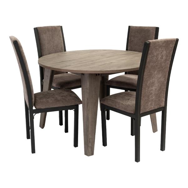 Comedor 4 Sillas Alondra Gris - Kessa