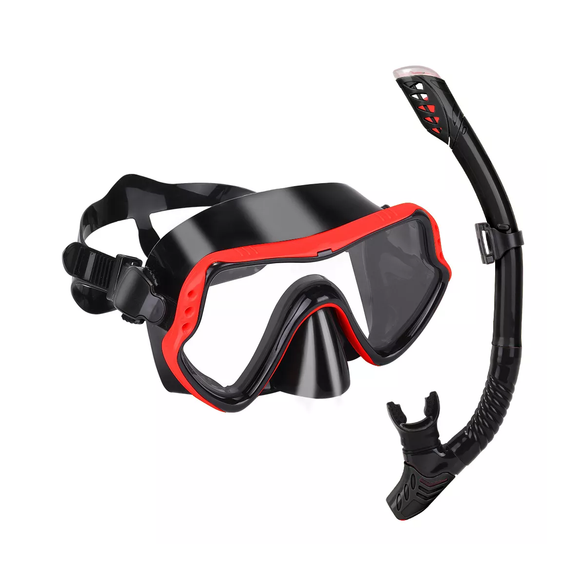 Juego De Lentes Con Vidrio Templado Snorkel Buceo Silicona