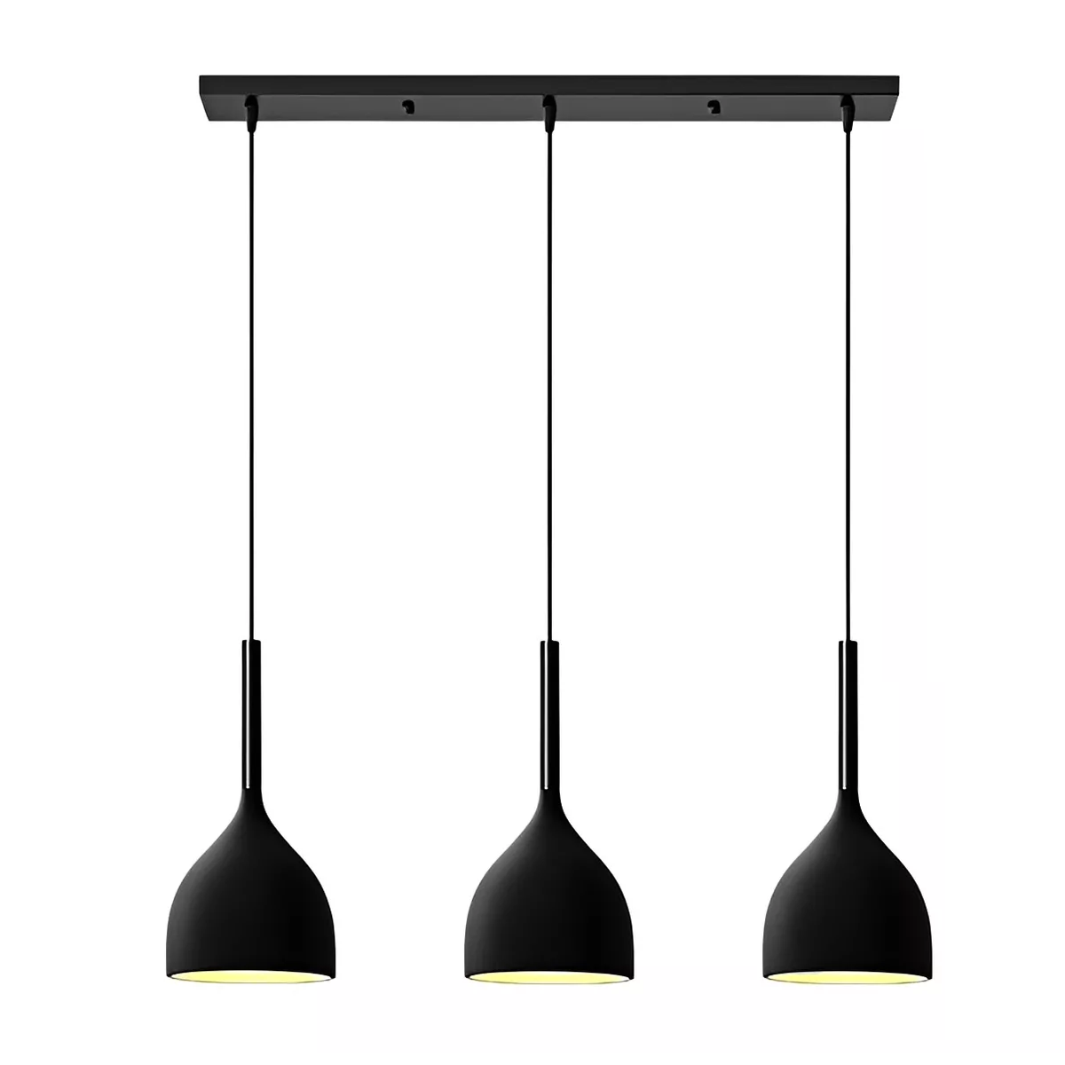 Lampara Colgante Moderna Candelabro 3 Cabezas Alt. Ajustable Negro