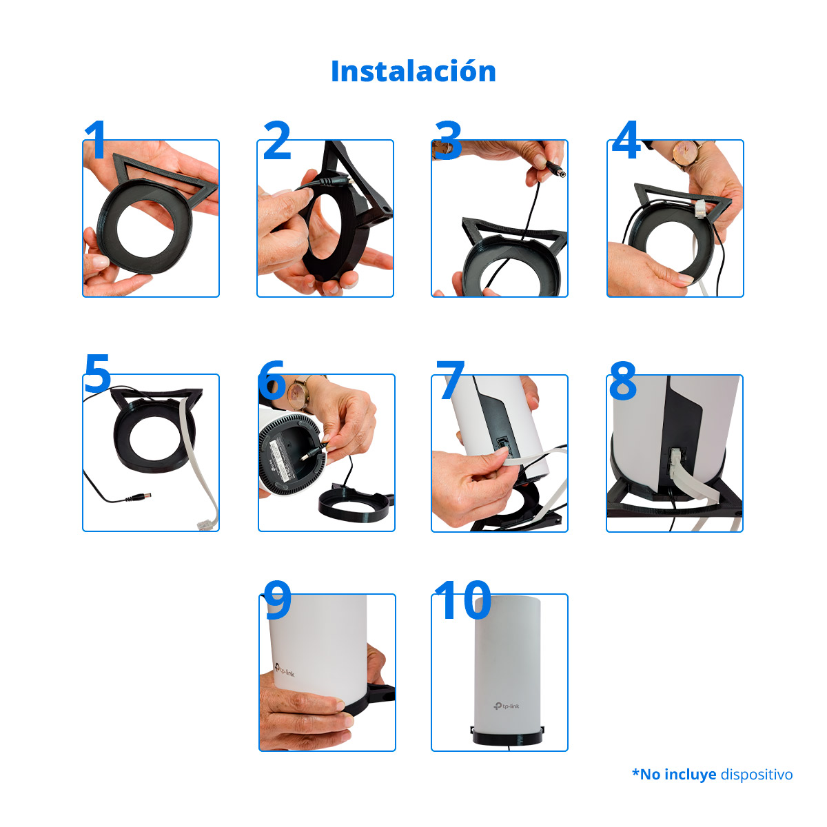 Kit Soporte De Pared Para Router O Modem Tp Link Deco M4 E4 Impremli