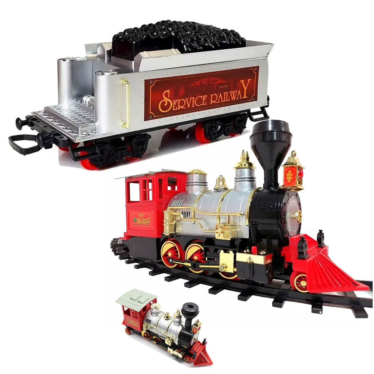  Tren Navideño 4 Vagones 24 piezas