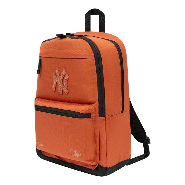 Mochila New Era Mlb Applique Delaware Bag Neyyan Teritc Negro Naranja