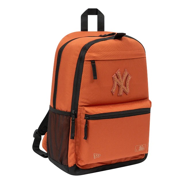 Mochila New Era Mlb Applique Delaware Bag Neyyan Teritc Negro Naranja
