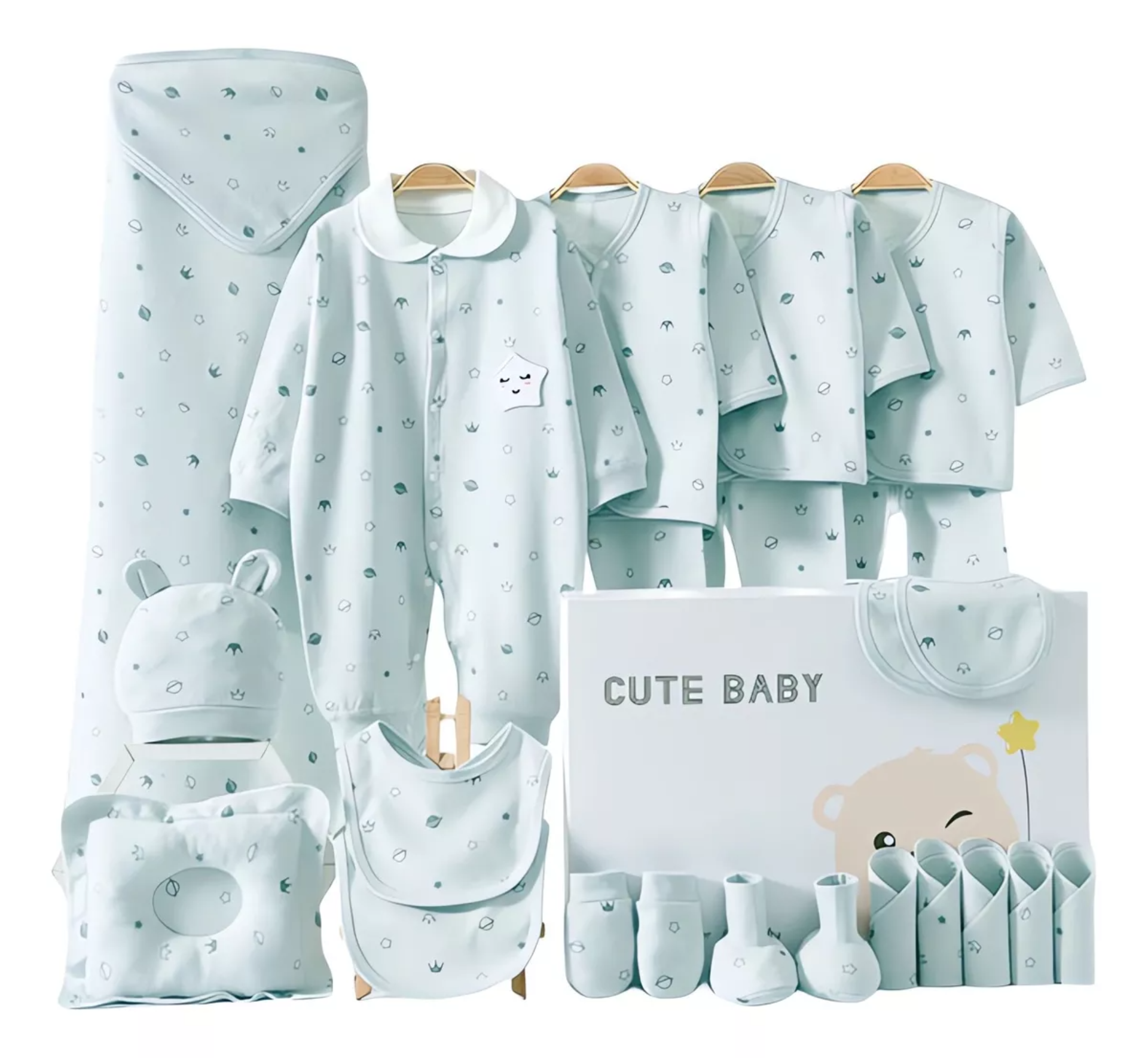 24 Piezas De Ropa For Recién Nacidos, Regalo For Bebés,algod