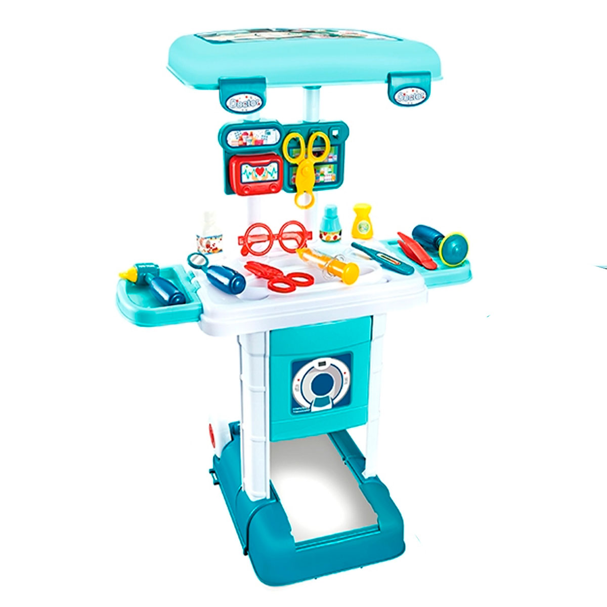 Juguete  Maleta Consultorio Doctor 3en1 28 Piezas Azul