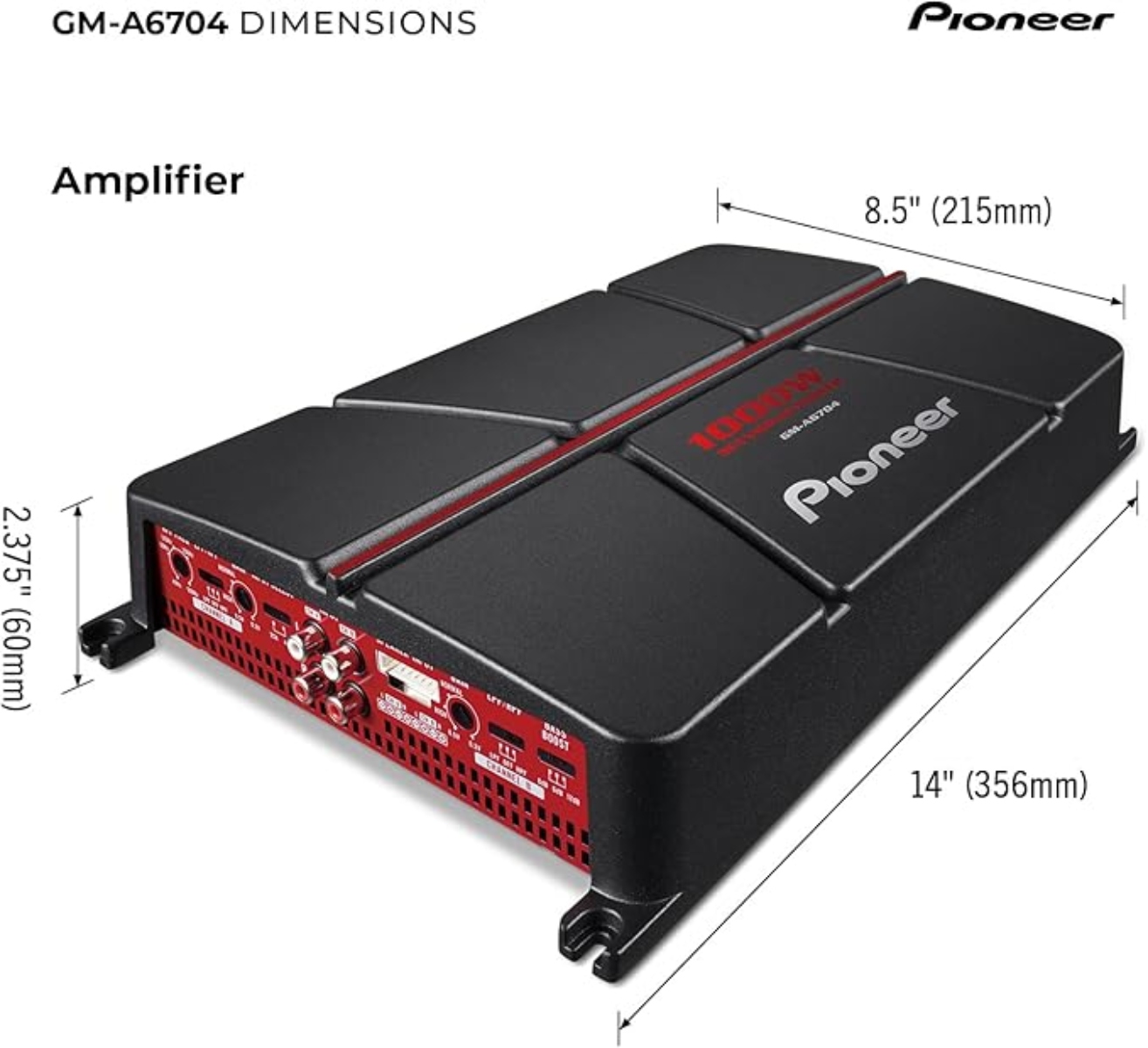 Amplificador Pioneer GM-A6704 760 Watts 4 Canales ALBY5