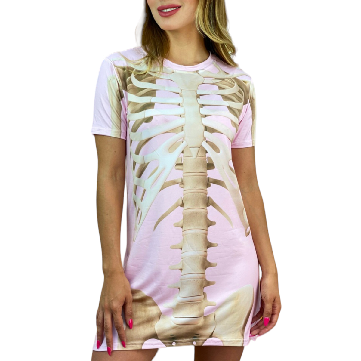 Bluson Maxi Playera Mujer Colsplay Día De Muertos Hallowen esqueleto.