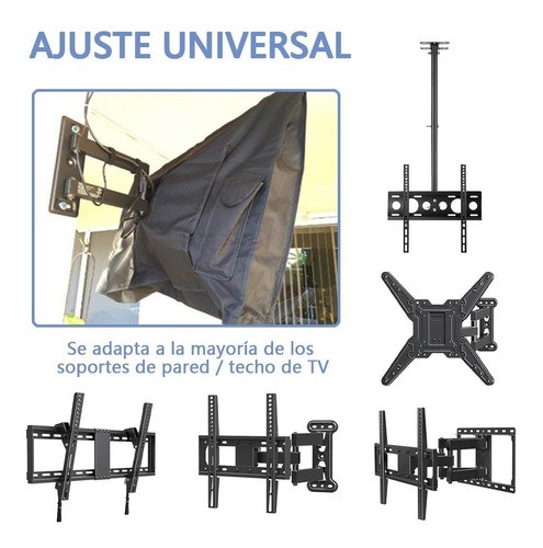 Protector De Pantalla Para Televisores Exteriores, 50-52 negro