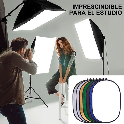 Reflector Luz Rebotador Fotografía Estudio Portátil 7-en-1 
