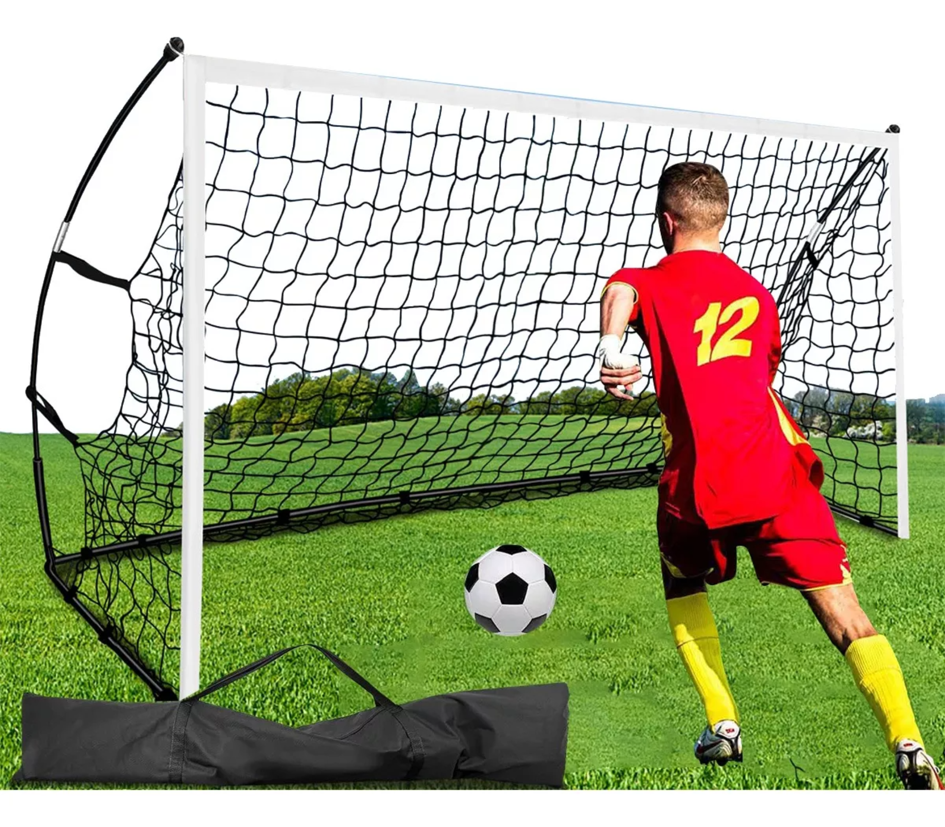 Porteria Fútbol Red Fútbol 2.4x1.5m Portátil Exterior Bolsa