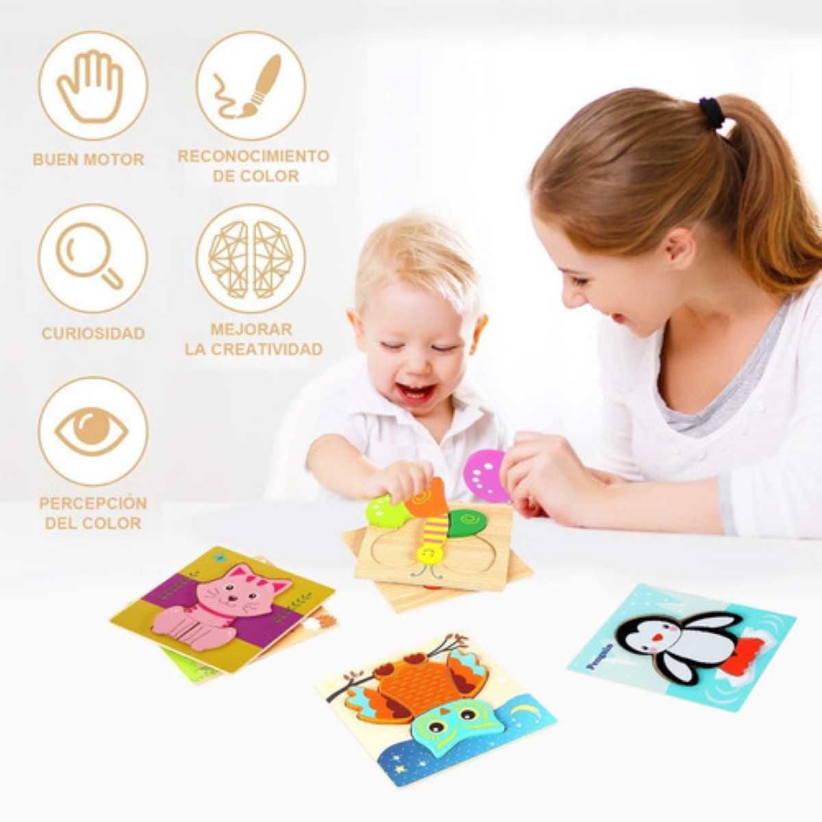 5 Rompecabezas Figuras Surtidas Para Niños Pequeños